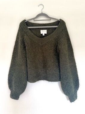 LIKE NEW Jason Wu V Neck Bell Sleeve Sweater Size Small